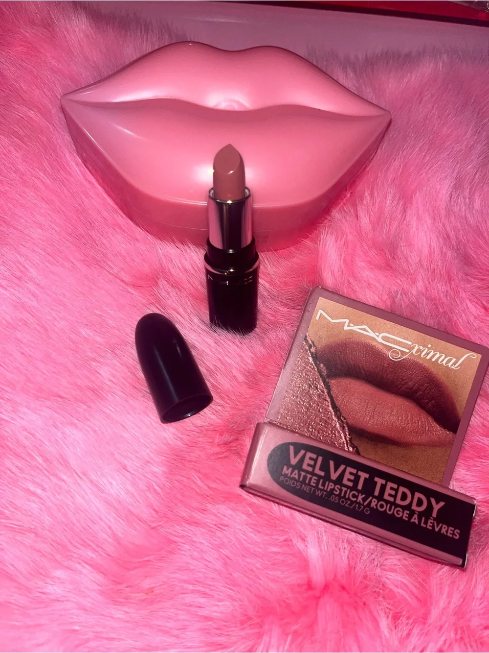 MAC Cosmetics mini Velvet Teddy Matte Lipstick - Nude Brown